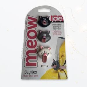Joie Inc Meow Silicone Kitty Cat Kitten Bag Cable Ties for Organization